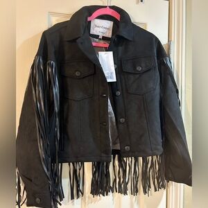Juicy Couture Fringed Trucker Jacket NWT medium
